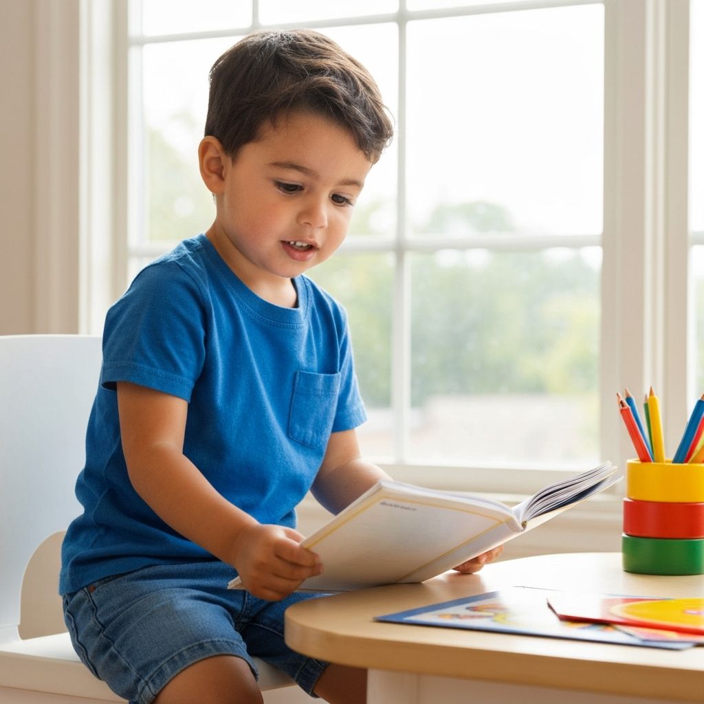 Criança aprendendo sobre a Bíblia